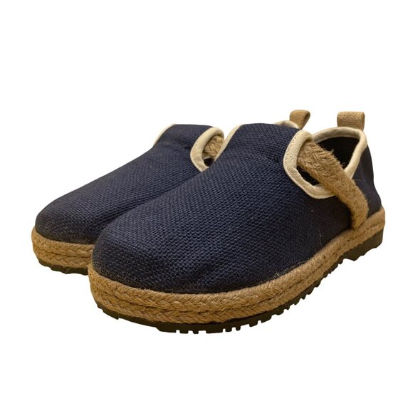 Espadrille Style Women’s Navy & Natural Canvas Slip-On Shoes Size EU37/US7 - Picture 3 of 8